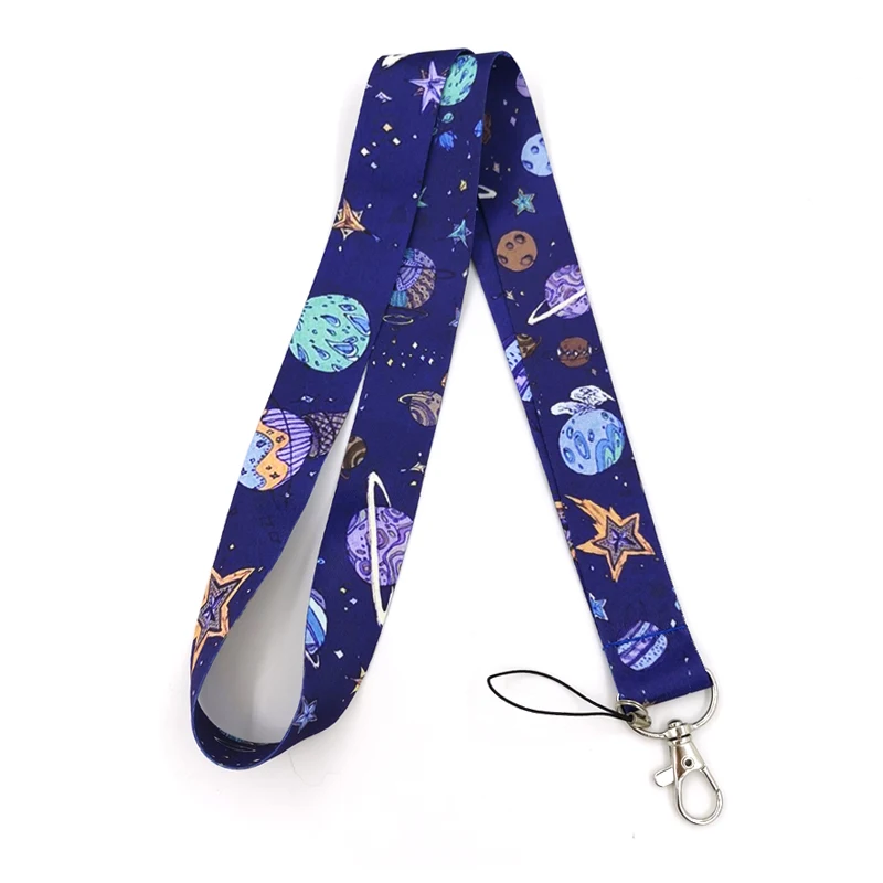 

100pcs Universe star Fashion simple keychain mobile phone neck lanyard key ID card mobile phone USB key lanyard