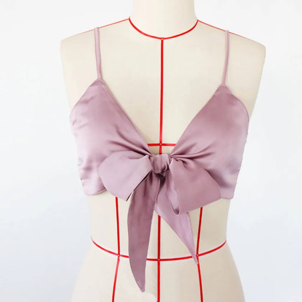 Женское сексуальное атласное шелковое милое нижнее белье на косточках размера