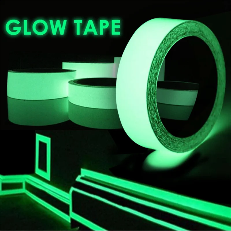 

100CM 500CM Reel Luminous Tape Self-adhesive Luminous Luminous Car Safety Warning Tape
