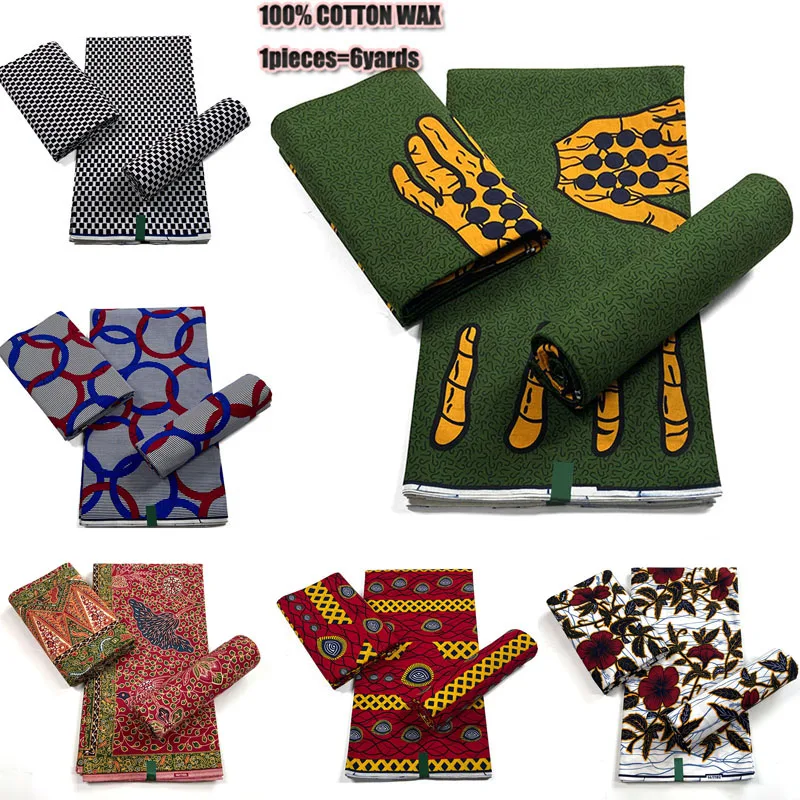 100% хлопок в африканском стиле настоящая восковая печать батик ткань Анкара