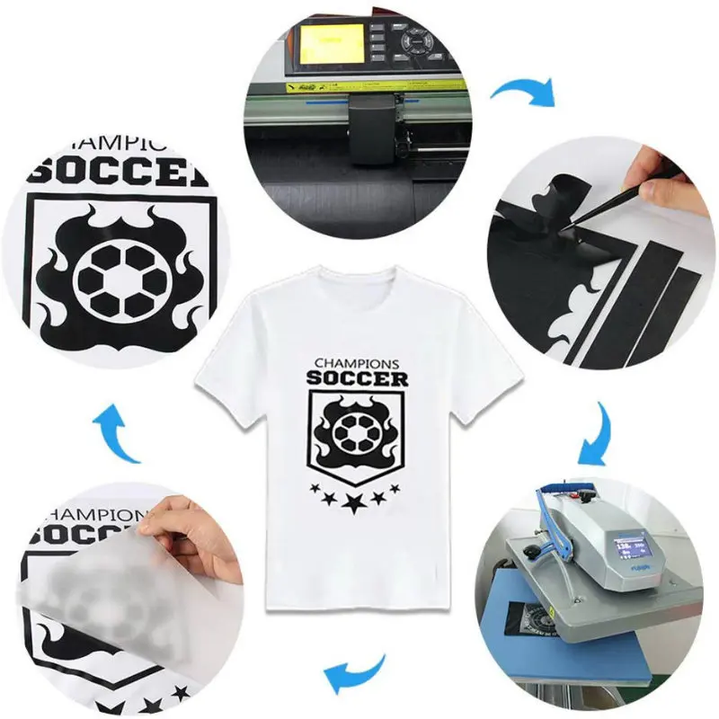 Быстрая доставка теплопередачи винил HTV для футболок 30 см x 25 (12 &quotx 10&quot)Precut листы