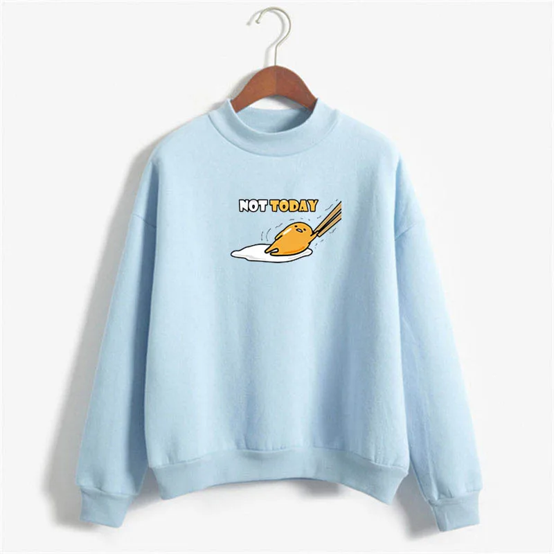 Новая Толстовка notoday gudetama Harajuku женская зимняя повседневная с коротким рукавом Япония Милая ленивая яйцо notoday Топы Одежда - Цвет: gudetama 4