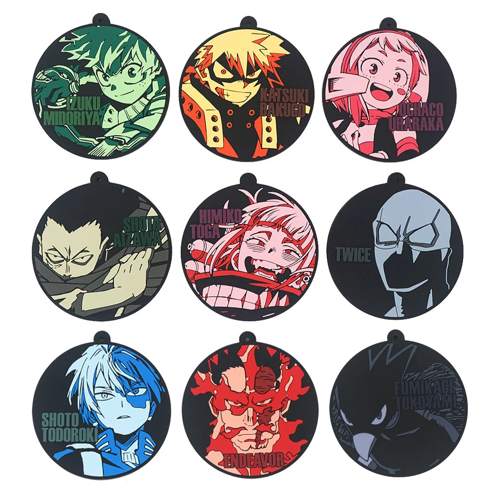 Резиновый брелок для ключей моя геройская Академия аниме MHA Boku no Hero Midoriya Deku OCHACO