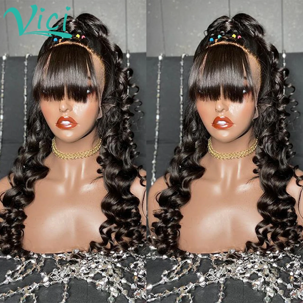 Парик волна с челкой 13*4 парик фронтальной сеткой предварительно выщипанные