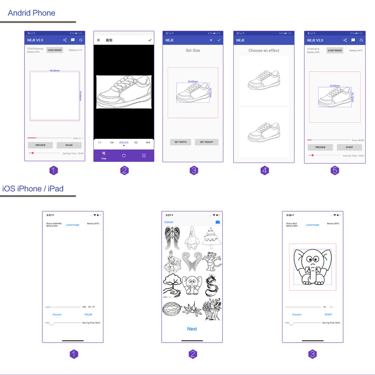 Беспроводной лазерный гравер совместимый с Bluetooth 3000 МВт нм | Инструменты