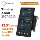 Автомобильный DVD-плеер Tesla style PX6, 13,3 дюйма, Android 10,0, автоповоротная навигация, GPS для Toyota Tundra XK50 2007-2013, стерео радио