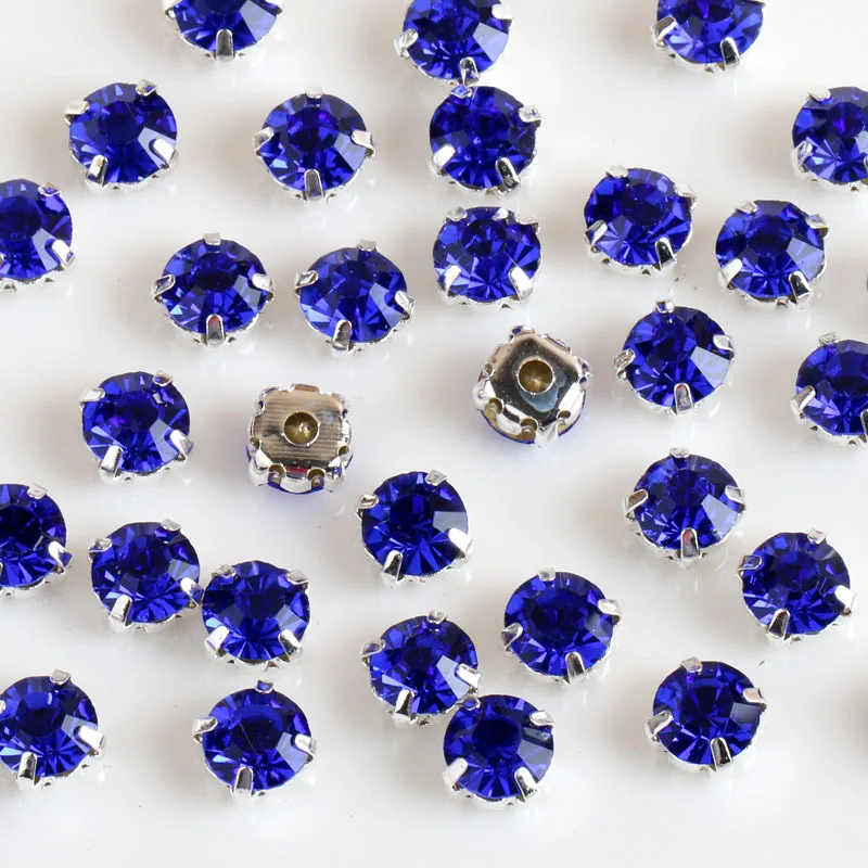 Стразы круглые серебряные для рукоделия 3/4/5/6/7/8 мм | Дом и сад