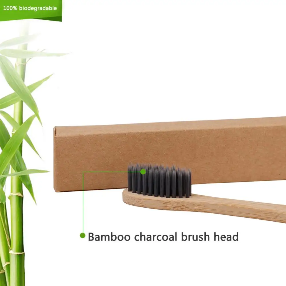 

10 Pack Natural Bamboo Toothbrush Wood Toothbrushes Soft Bristles Capitellum Fiber Teeth brush Eco-Friendly Oral Care wholesale