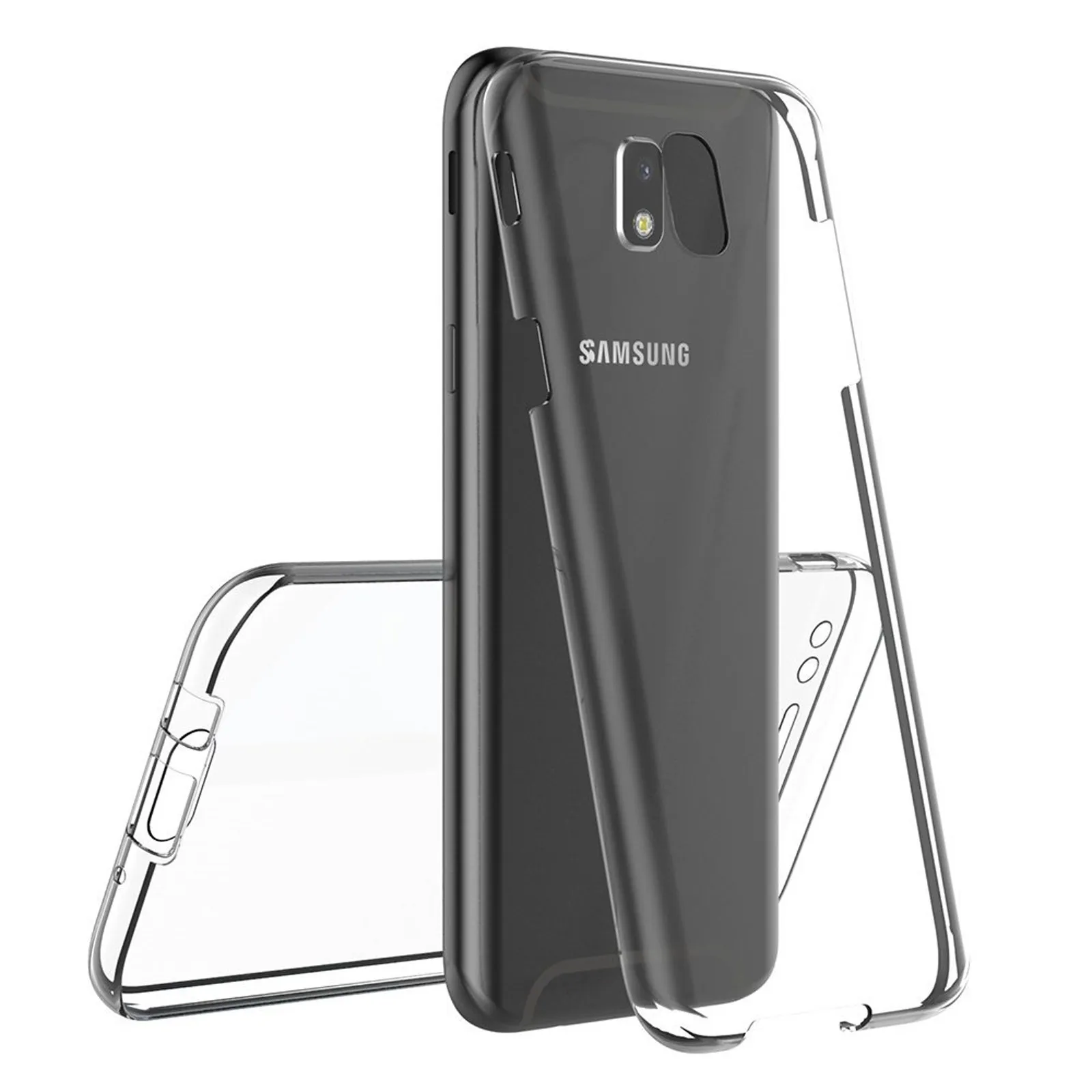 Чехол TBOC для Samsung Galaxy J5 (2017) (5 дюймов) прозрачный двусторонний с защитой на 360