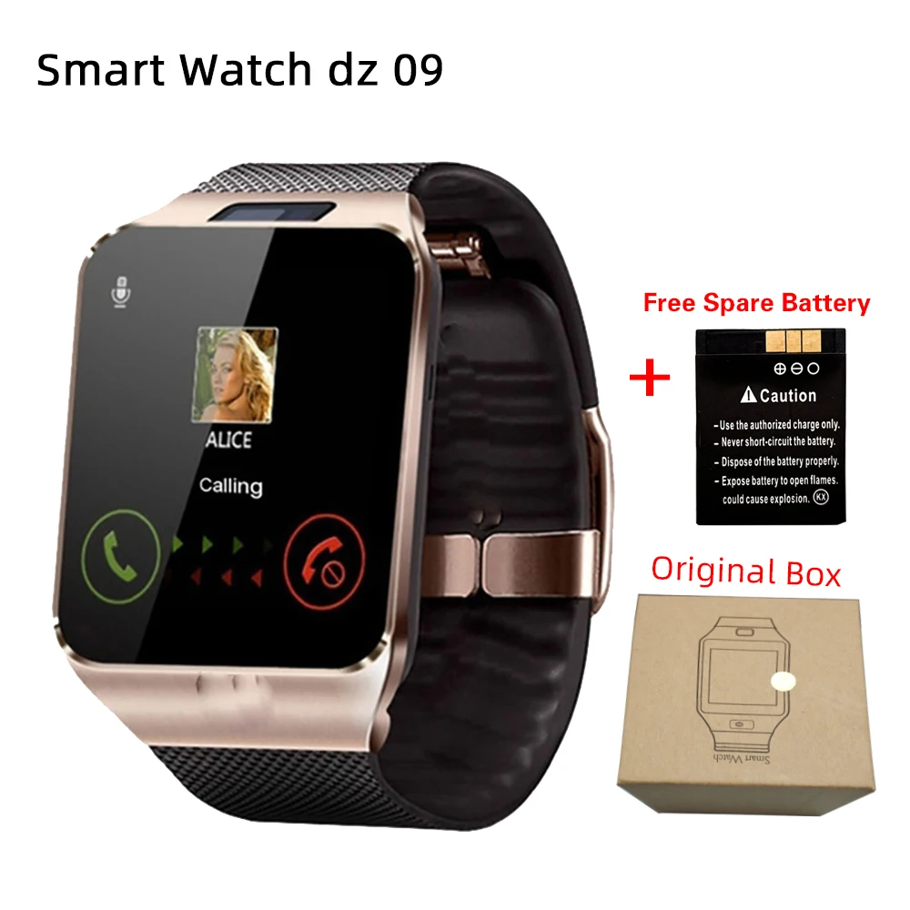 

DZ09 Men Women Smart Watch With Sim Card Android Bluetooth Connect Sport Pedometer Waterproof Smartwatch Call Remider Message