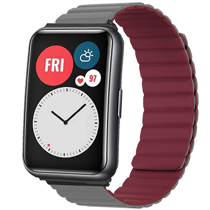 Silicone Band For Huawei Watch Fit Strap Magnetic Watchband Replacement Bracelet Correa For Huawei Watch FIT band Accessories