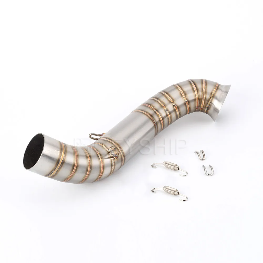 

Для KTM Duke 690 2012 до 2017 2018 2019 Duke 690 побег аксессуары скольжения на мотоцикл выхлопной глушитель средняя Соединительная труба