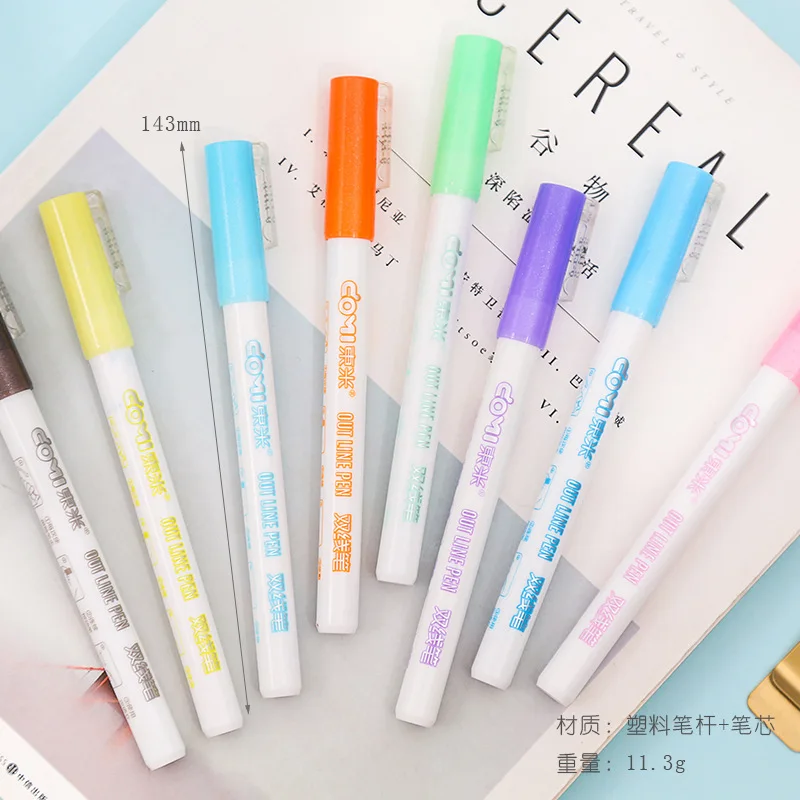 Цветные двойные художественные маркеры тонкие лайнеры каллиграфия цветные