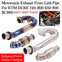 titanium alloy motorcycle exhaust modified escape moto front middle link pipe for ktm duke390 250 200 125 390 rc390 2017 2020