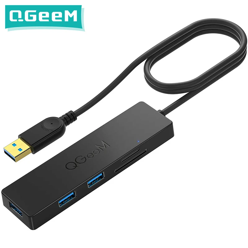 USB концентратор QGeeM 3 0 кардридер разветвитель для ноутбуков Xiaomi Macbook Pro 2015 5 ПК