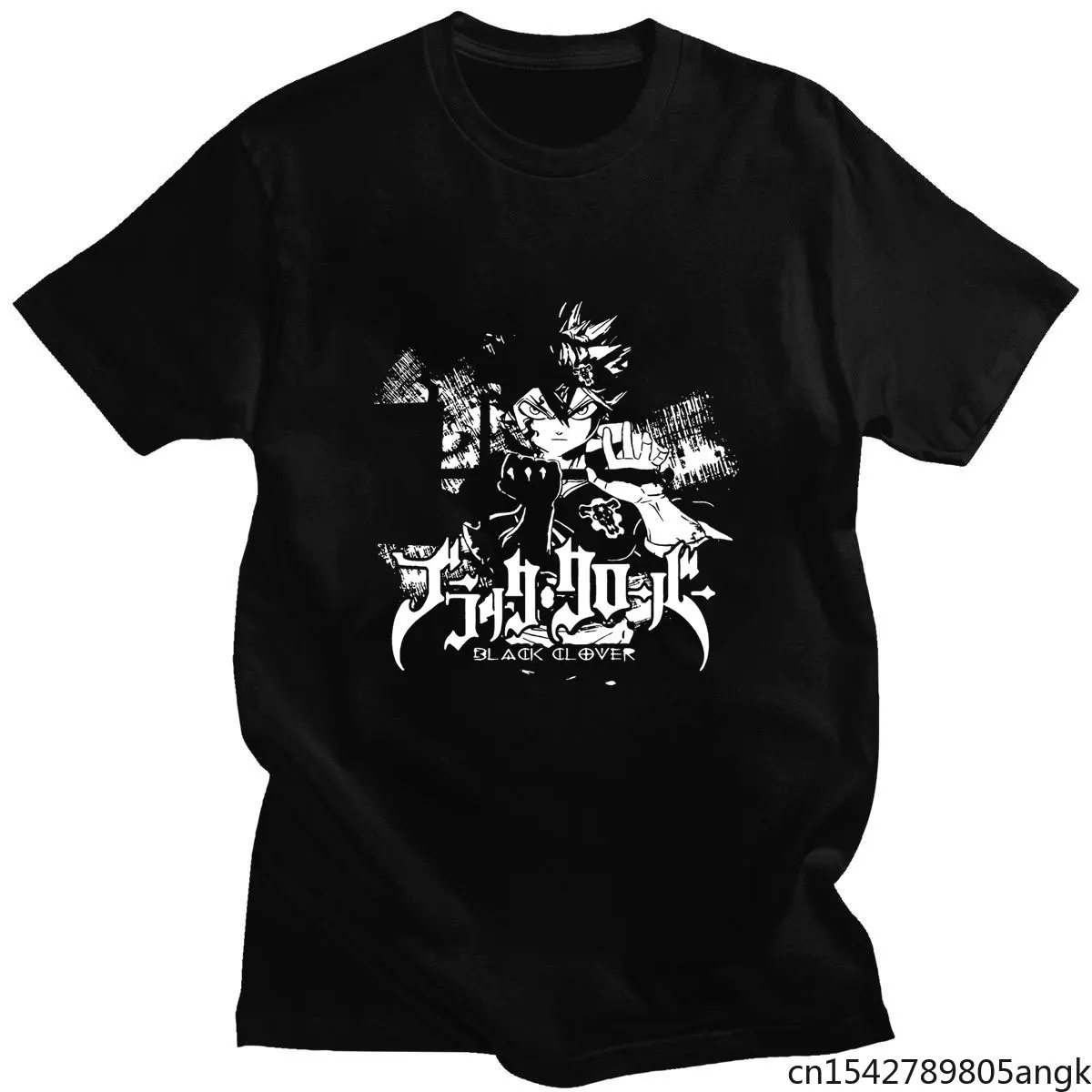 

Summer Asta Box Black Clover Cool Short Sleeve Hip Hop Harajuku Anime Pattern Printed T-shirt