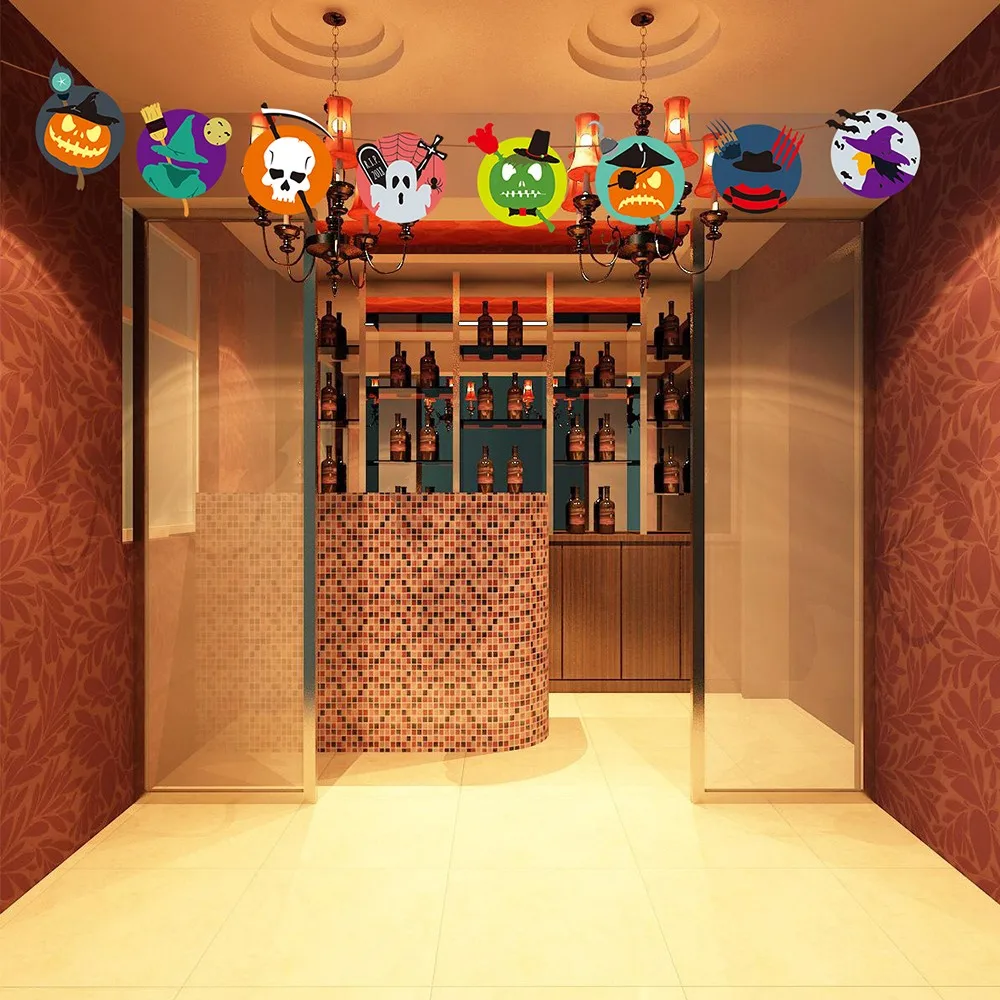 Хэллоуин баннеры Флаги партии Висячие украшения принадлежности Тыква волшебник