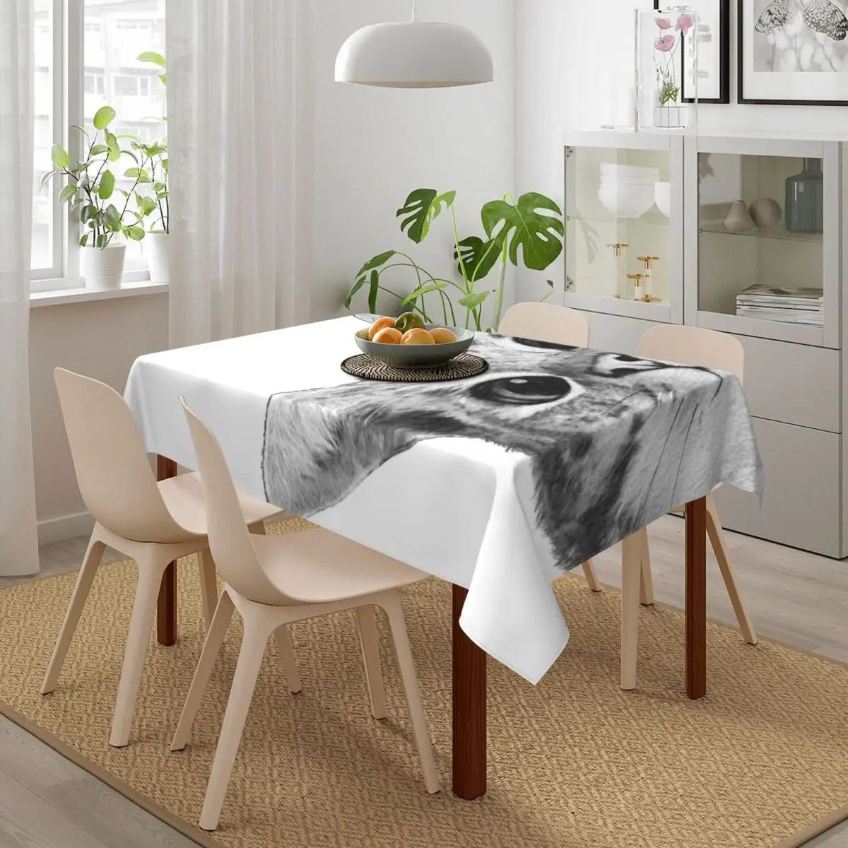 Трусливый Кот прямоугольная скатерть для стола домашняя обеденного домашней