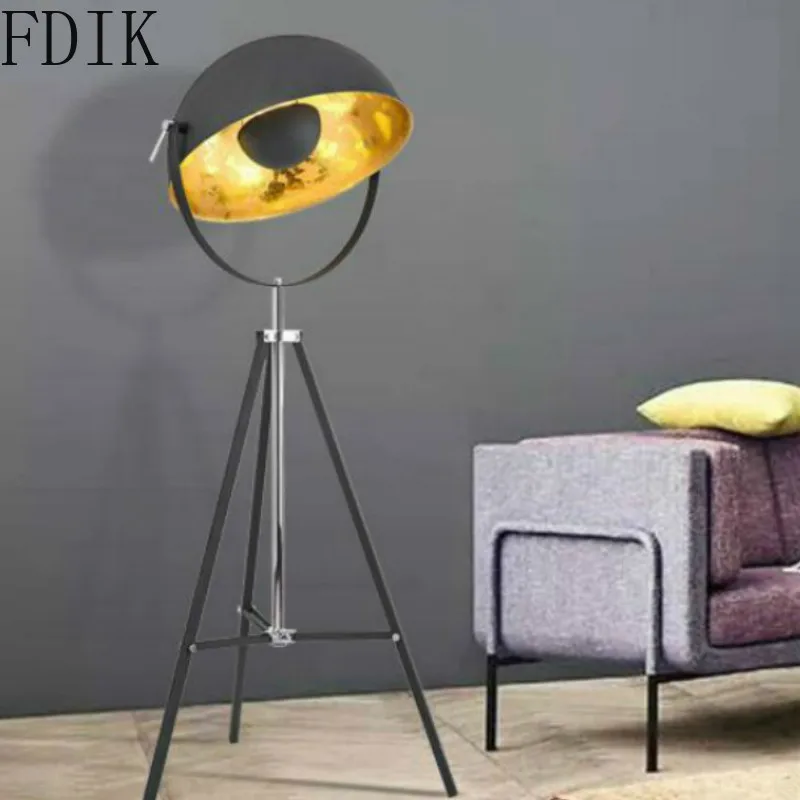 Modern LED American Tripod Floor Lamp Nordic Retro Industrial Vertical Lights for Living Room Bedroom Studio Luminaire Lighting | Лампы и