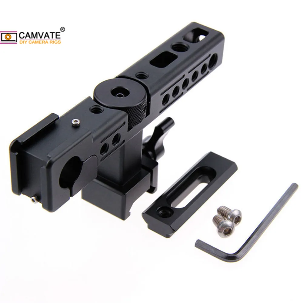 CAMVATE Камера клетка Риг с помощью кабеля HDMI протектор зажим & Верхняя ручка 15 мм