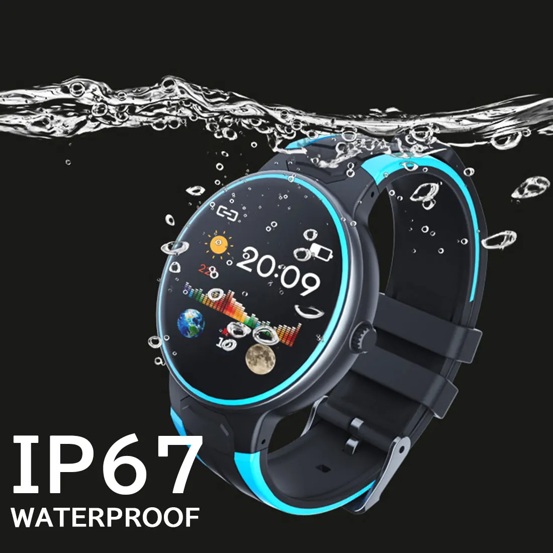 Смарт часы круглые es для телефонов Android и iOS совместимы с iPhone Samsung IP67 плавательные