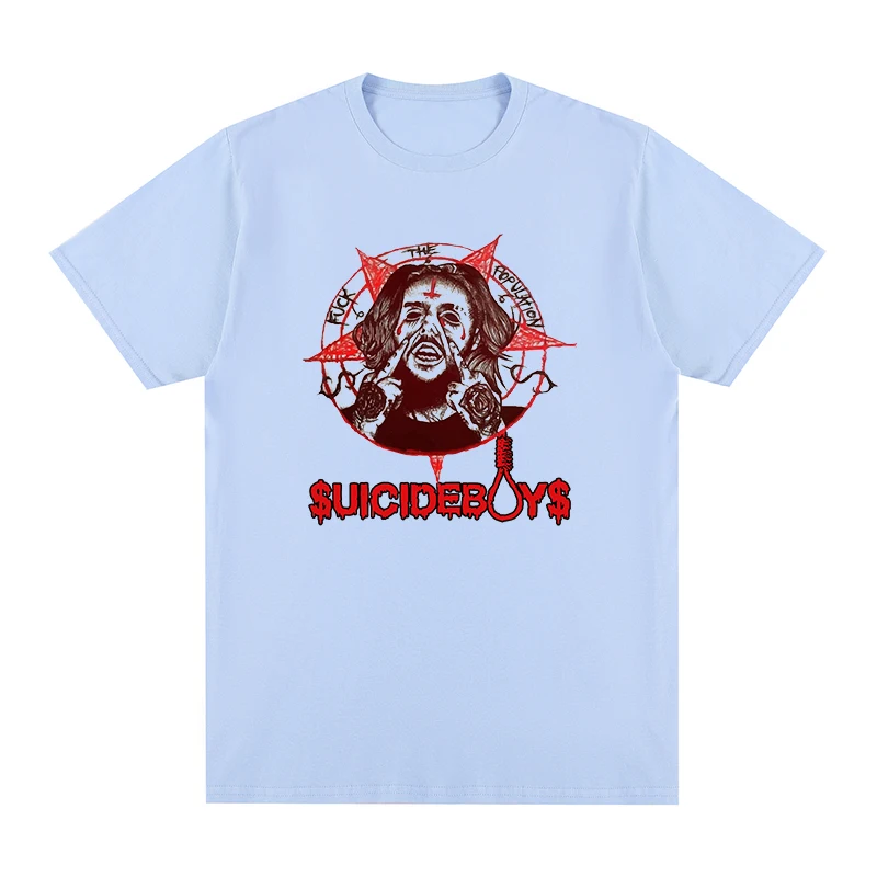 Футболка мужская с парнями из Suicideboys хлопковая тенниска в стиле хип-хоп/рэп майка