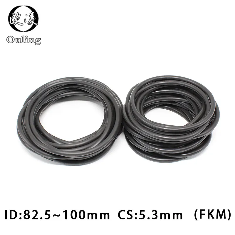 

1PC Fluorine rubber Ring Black FKM O-ring Seal CS5.3mm ID82.5/85/87.5/90/92.5/95/97.5/100mm O Ring Gasket Ring Sealing Washer