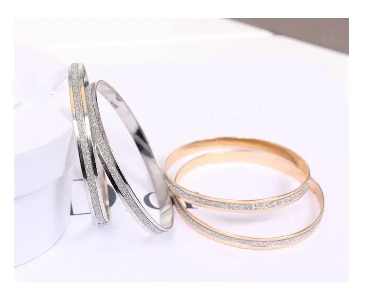 Новый Модный Круглый браслет из сплава для женщин Корейский Поп простой матовый