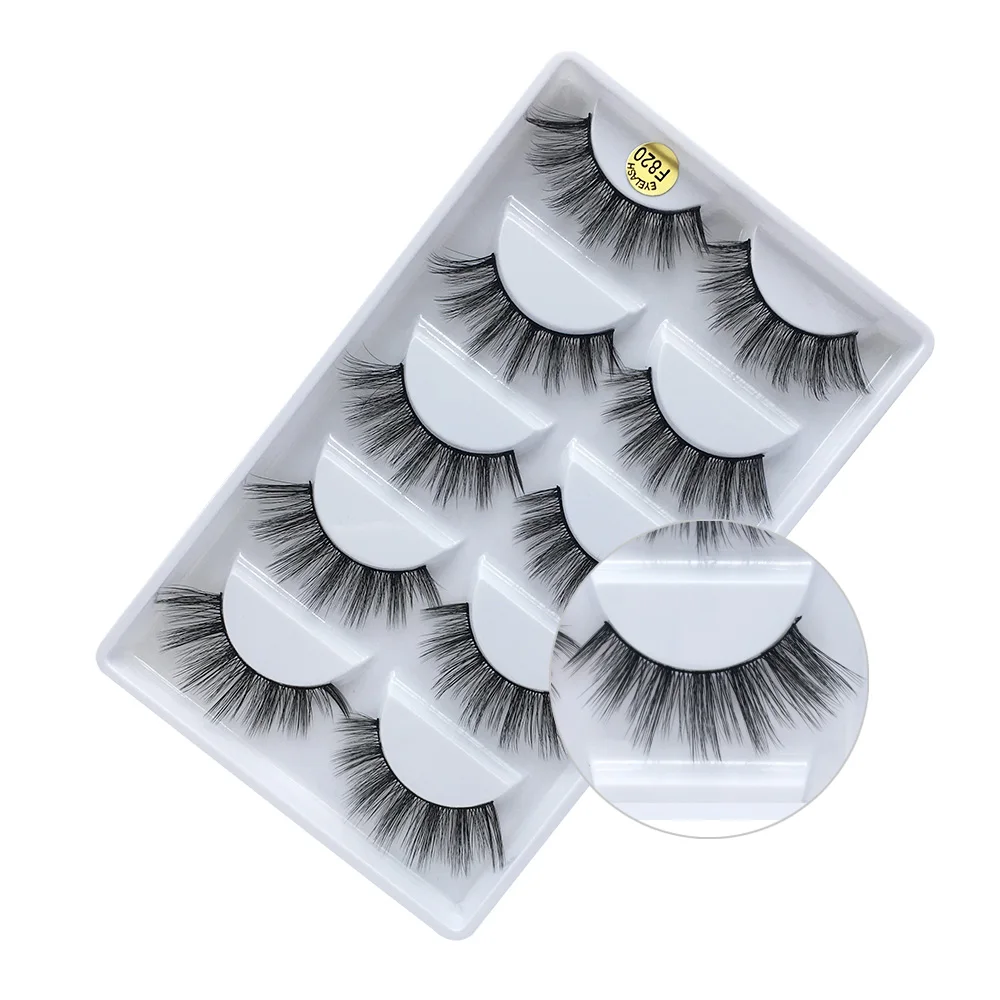 Z'LRAQI BEAUTY 10 ~ 15 мм Новые 5 пар накладных ресниц ручной работы 3D норковые мягкие