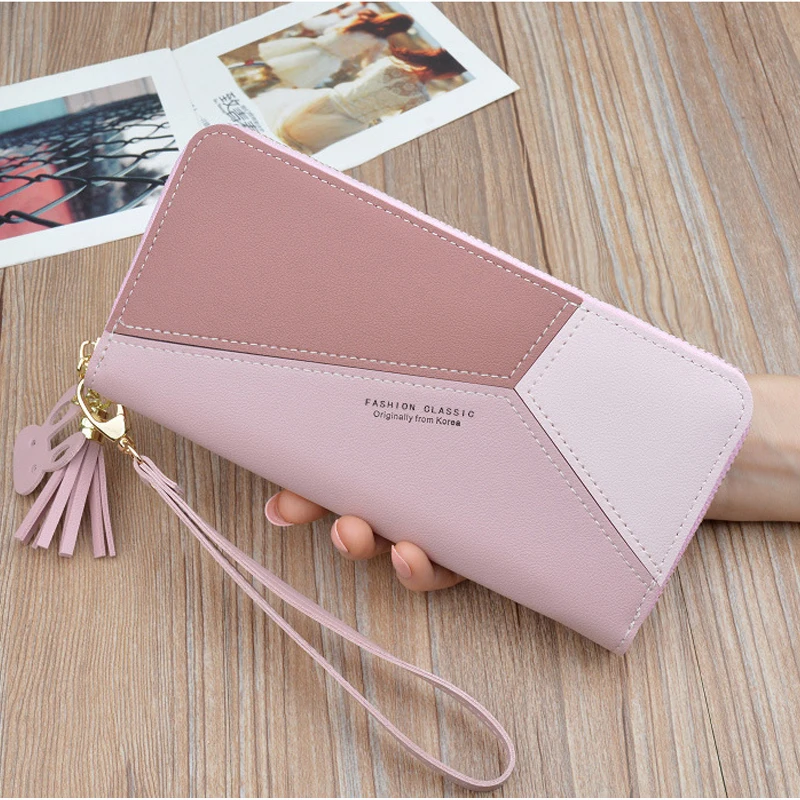 Геометрический женский кошелек из искусственной кожи для телефона держатель