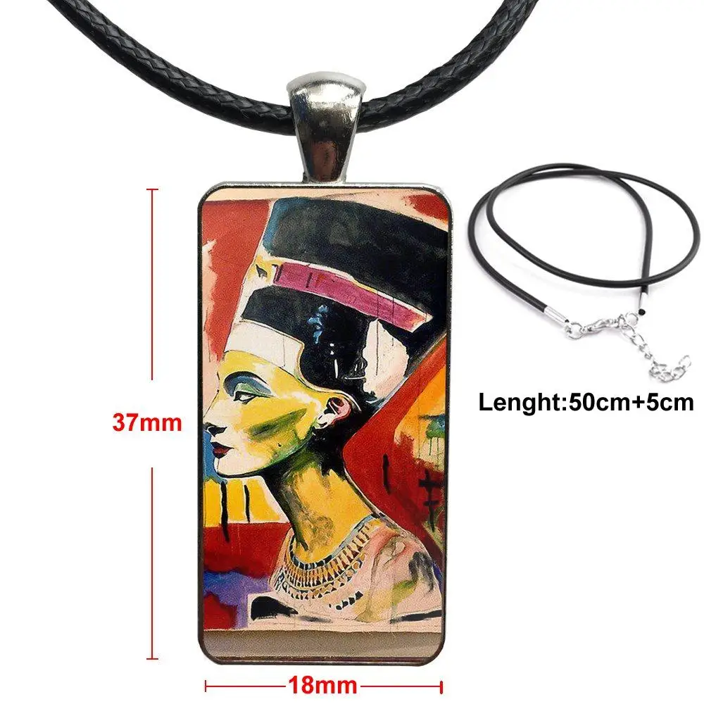 Модное ожерелье Nefertiti с подвеской из кабошона со стальным покрытием эффектные