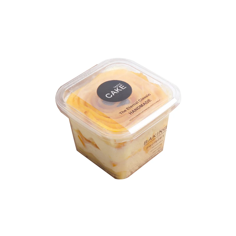 

25pcs High quality PET transparent plastic boxes 400ml large baking packaging cake dessert fruit salad box favors cup with lid