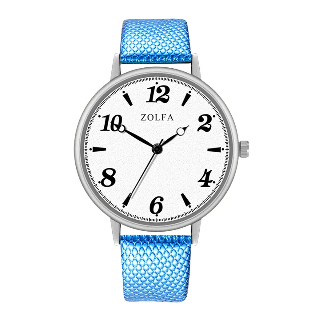 Часы наручные женские кварцевые с кожаным ремешком водонепроницаемые #10 |