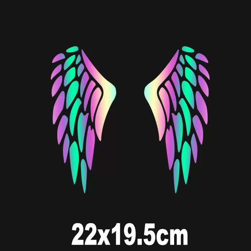 

Iron On Fluorescent Reflective Sticker Hot Heat Transfer Cloth Printing Patches DIY Logo