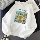Худи с принтом Ван Гога для женщин, осенне-зимняя флисовая толстовка, худи, винтажная Эстетическая одежда, Женский пуловер, женская одежда