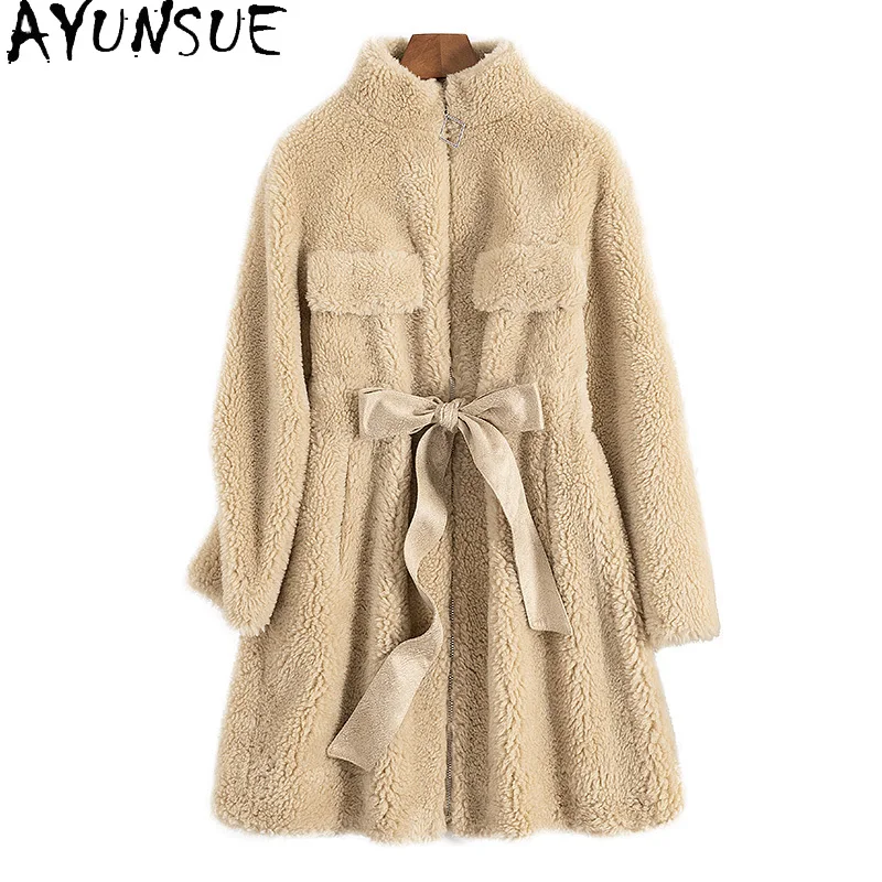 

Autumn Winter Coat Women Clothes 2020 Korean Real Fur Coat Female 100% Wool Jacket Sheep Shearling Tops Abrigo Mujer ZT4534