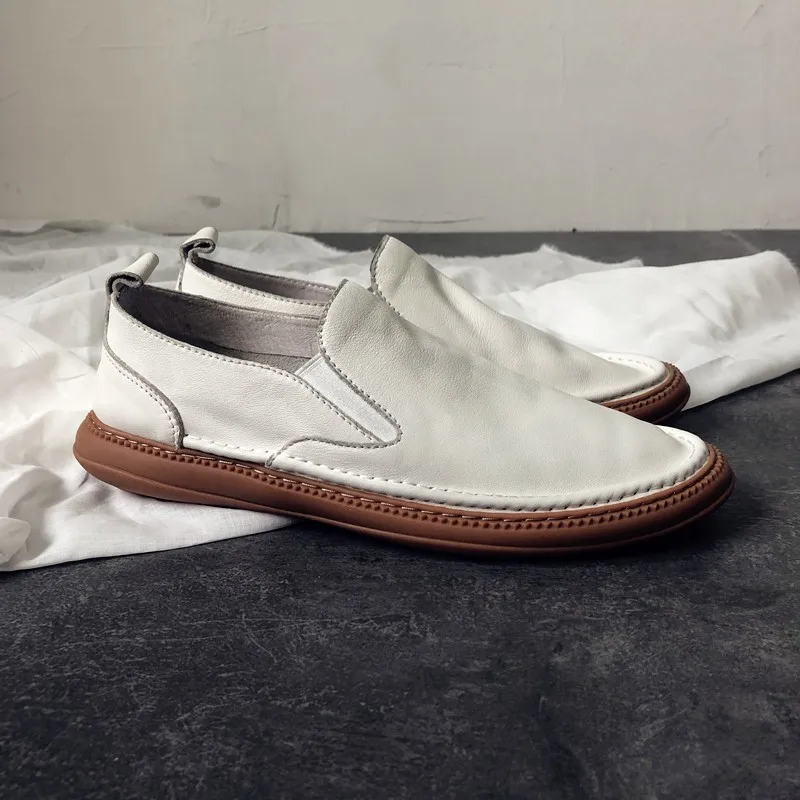 Кроссовки мужские из натуральной кожи в стиле Харадзюку дышащие мягкие без