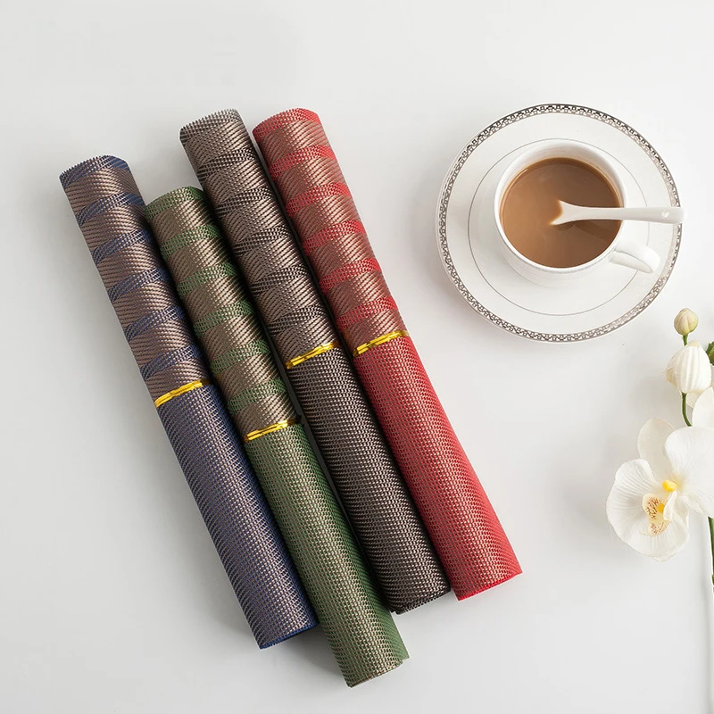 Домашние коврики для стола тканые Winyl набор из 4 шт. обеденного моющаяся кухня 40x50