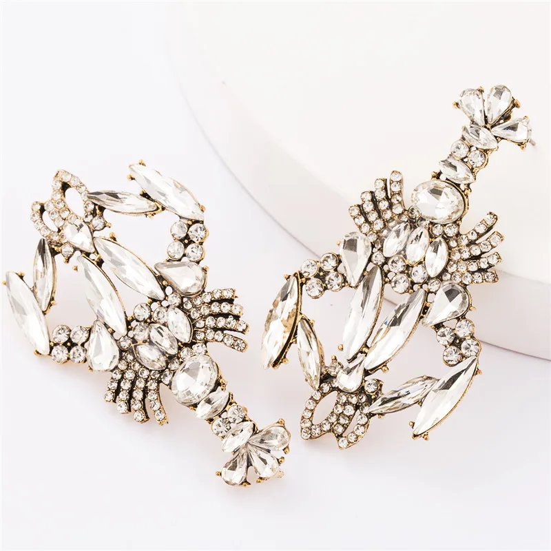 Женские богемные серьги Pauli Manfi Разноцветные в форме лобстеров с кристаллами