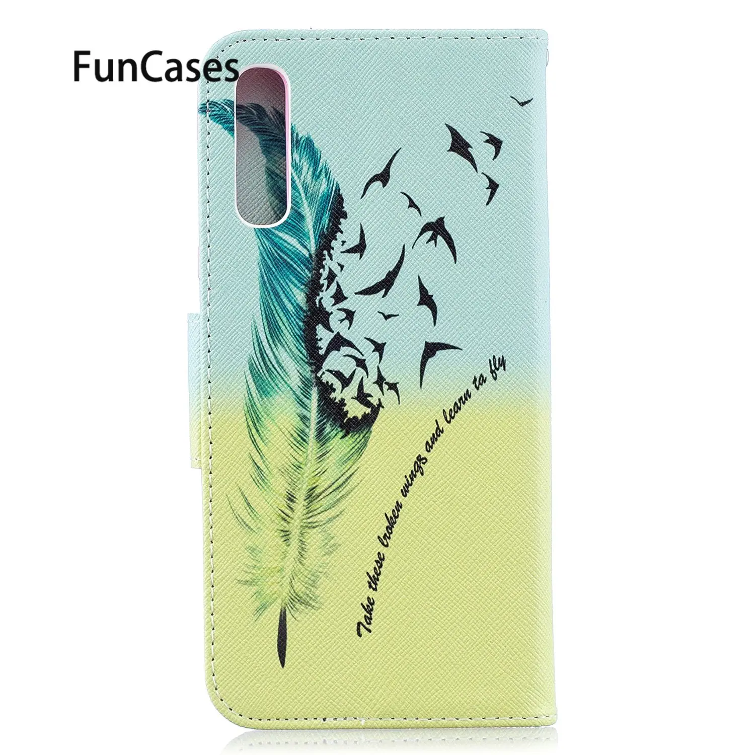 С бабочкой и цветами из искусственной кожи чехол для телефона samsung A50 чехлы сумки