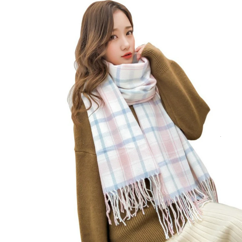 Новое поступление модный клетчатый шарф Зимний женский высококачественный