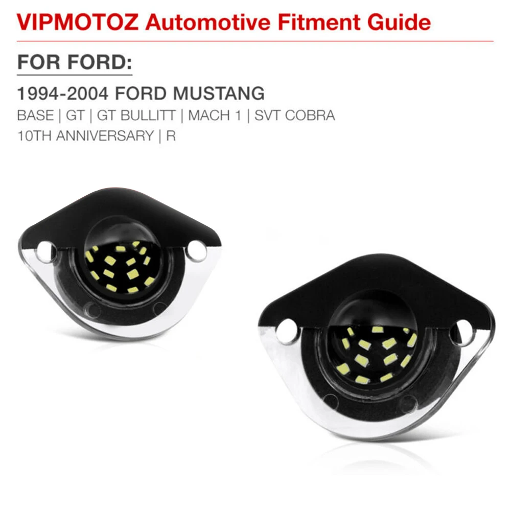 

Parts License Plate Light Bulbs Car Replacement Exterior 1 Pair White LED
