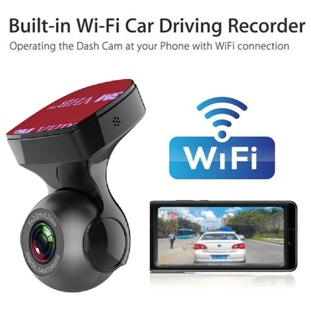 

MULTIFUNCTION Dash Camera HD 1080P Night Vision Vehicle Video Recorder G-Sensor DVR WIFI/USB Cyclic Recording / Motion Detection