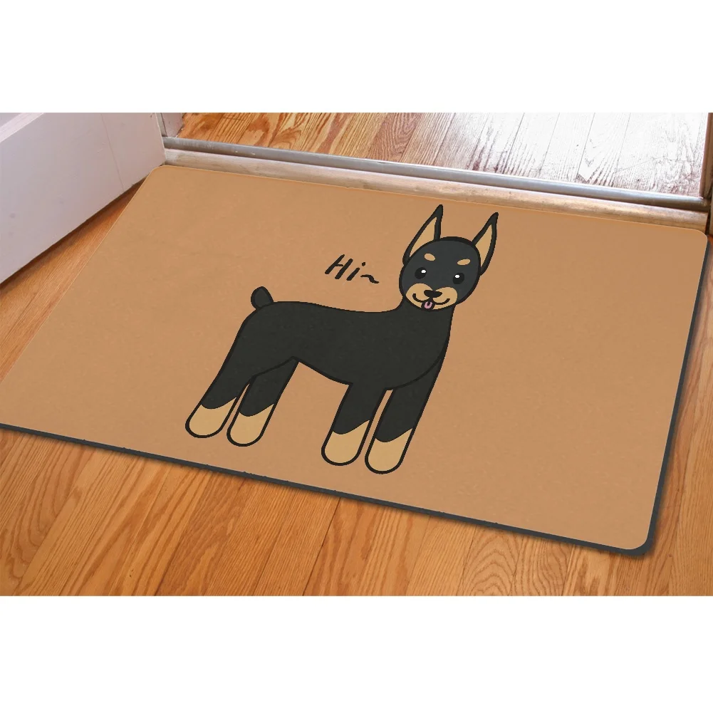 

Cartoon Dog Print Welcome Door Mat Entrance Doormats Carpets Rugs For Home Bath Living Room Floor Kitchen Mat Non-Slip Doormat