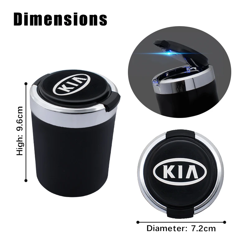 Пепельница с логотипом автомобиля пепельница со светодиодный подсветильник кой