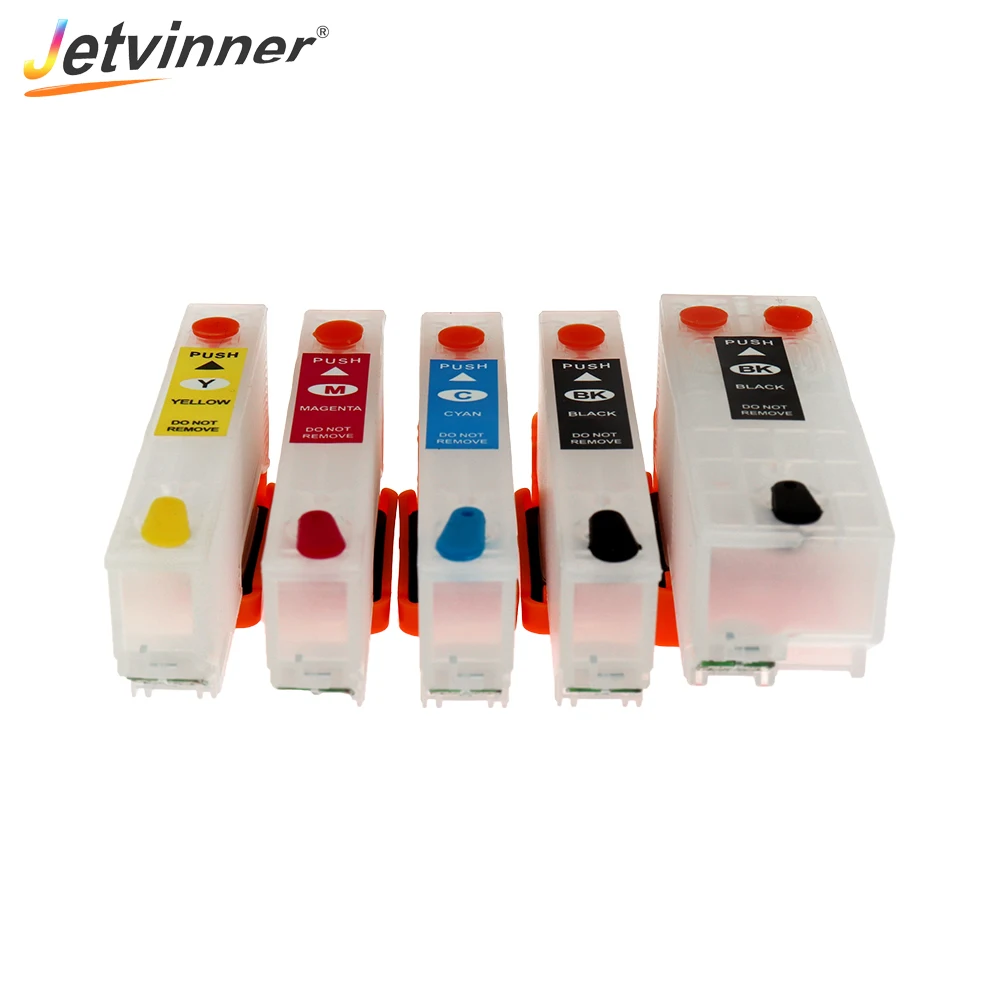 Струйный картридж Jetvinner для принтеров Epson T3351 T33XL T3361- T3364 T33 с дуговым чипом XP530 XP900