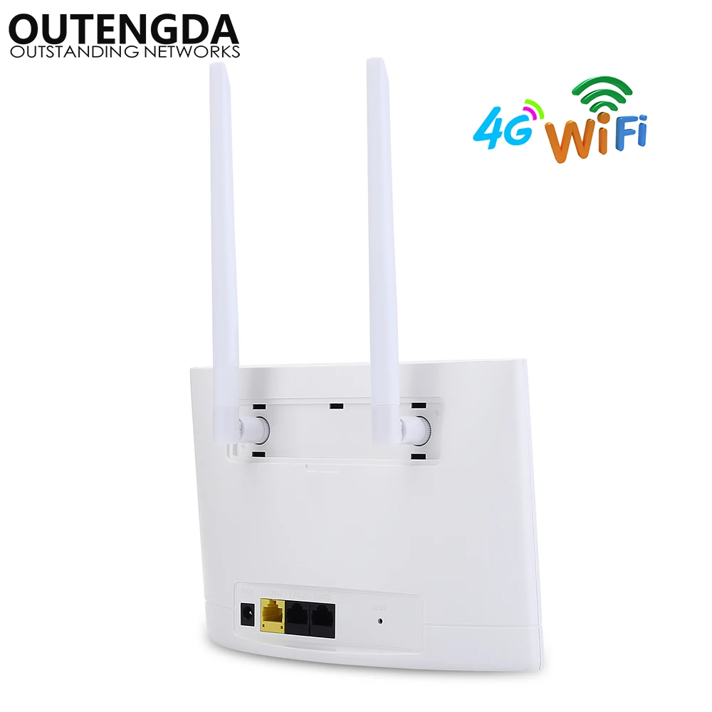 4G WiFi роутер 300 Мбит/с беспроводной Wi-Fi Мобильный CAT4 LTE/3g/4G CPE роутер до 32 пользователей WiFi с sim-слотом мульти LAN& Dual ANTs