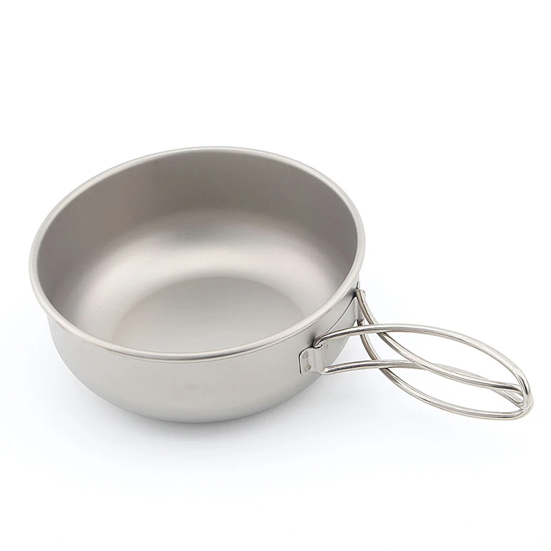 

Keith Titanium Flatware Bowl 0.4L Portable Outdoor Camping Tableware Titanium Pot Lightweight Picnic Tool Easy to Take Anywhere