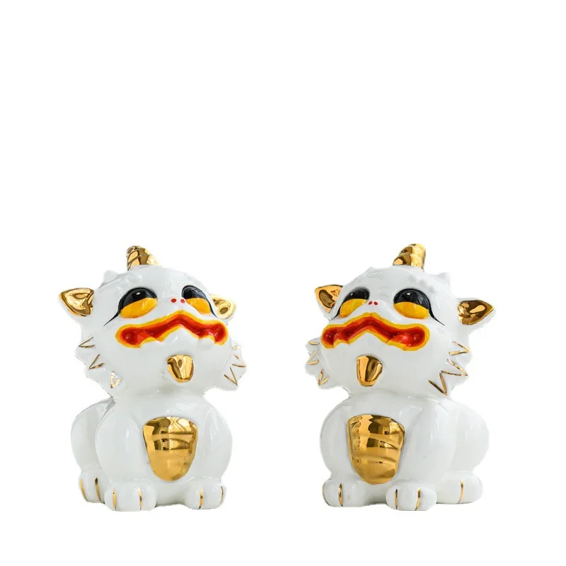 6*7*9 5 см керамические статуи пробужденных Львов реальные Позолоченные львы