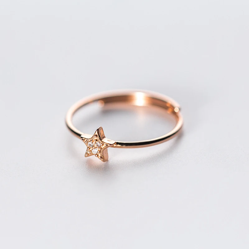 Женское кольцо с фианитом Trusta из 100% стерлингового серебра 925 пробы розовой